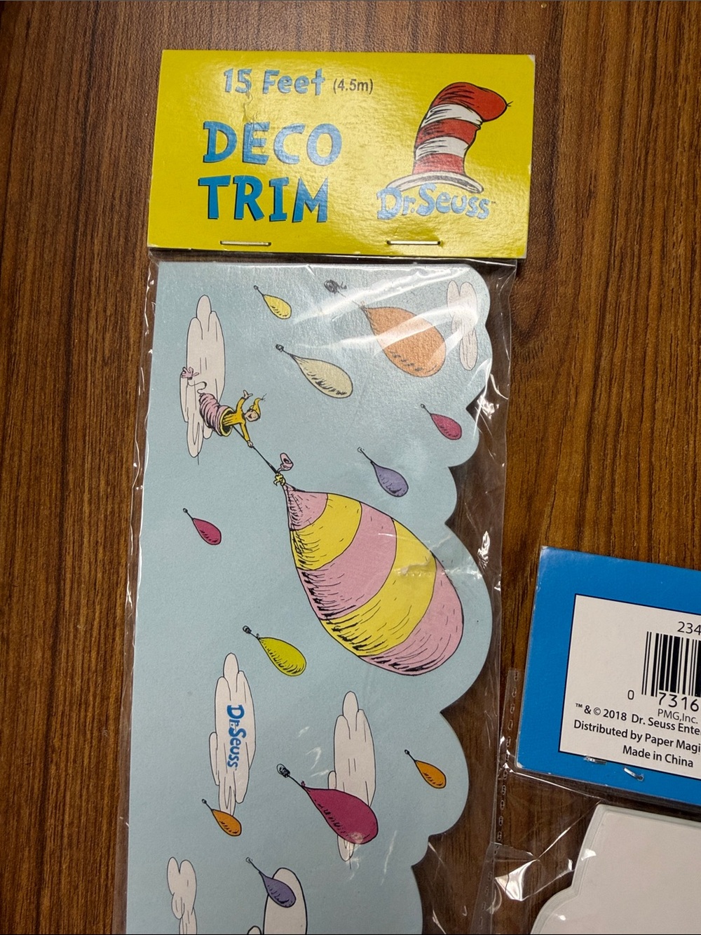 11 packages of 15 feet Dr. Seuss  bulletin borders pastel colors